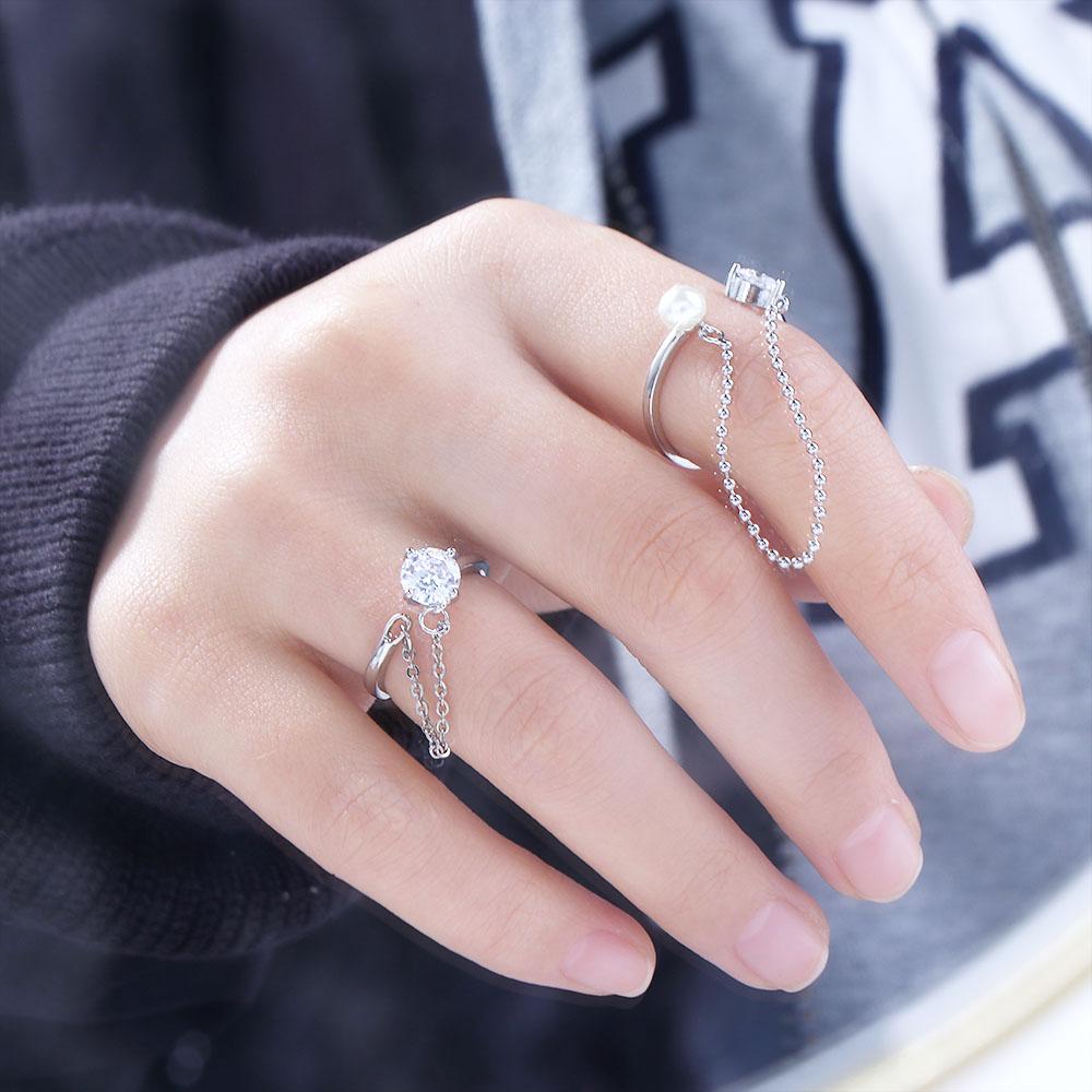 Punk Style Heart Female Finger Ring Korean Style Ring Opening Adjustable Ring Tassel Chain Ring B
Punk Style Heart Female Finger Ring Korean Style Ring Opening Adjustable Ring Tassel Chain Ring B