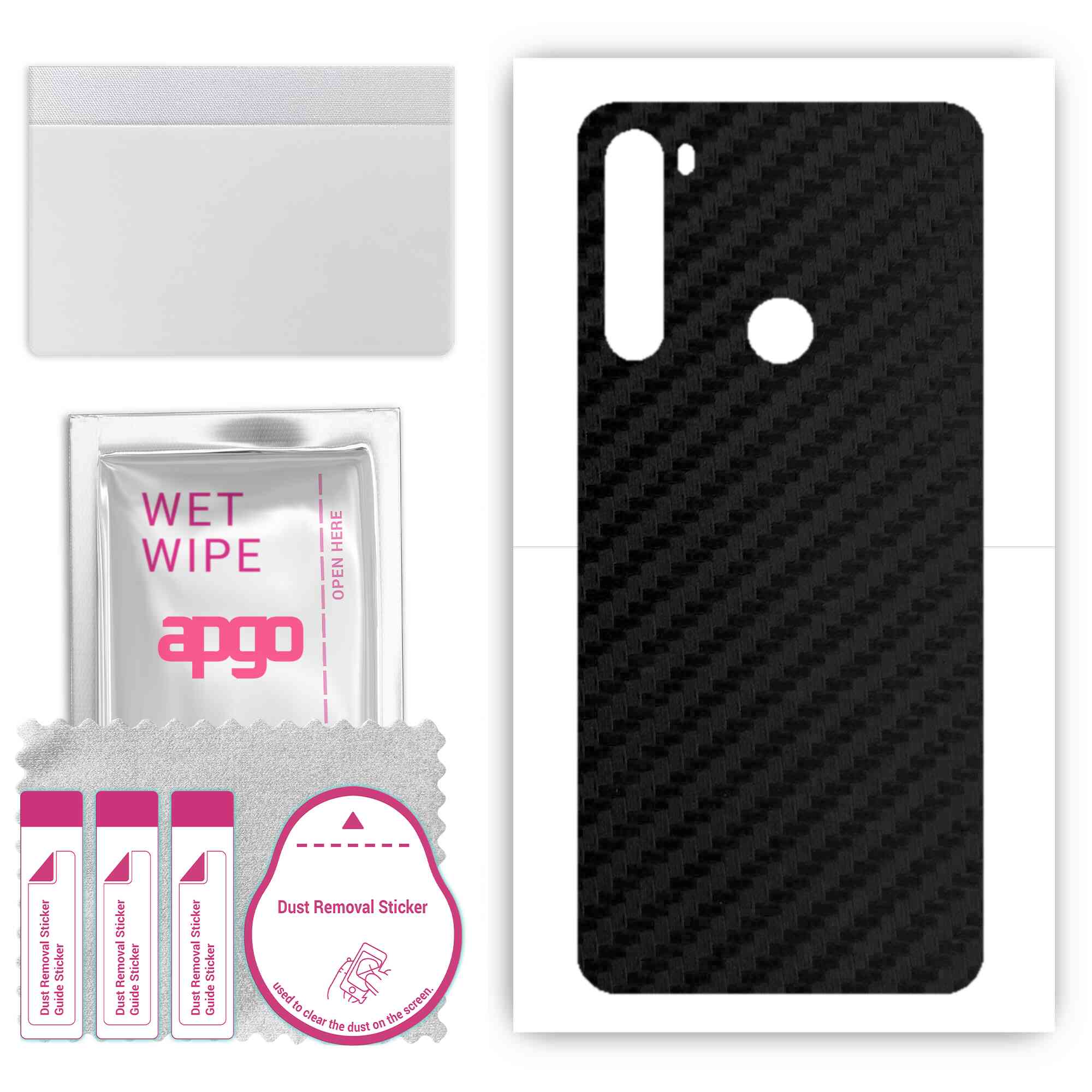 apgo Захисна наклейка для задньої панелі, сумісна з Xiaomi Redmi Note 8T, Wrap Film, Foil, Vinyl - Pattern Carbon Black
apgo Захисна наклейка для задньої панелі, сумісна з Xiaomi Redmi Note 8T, Wrap Film, Foil, Vinyl - Pattern Carbon Black