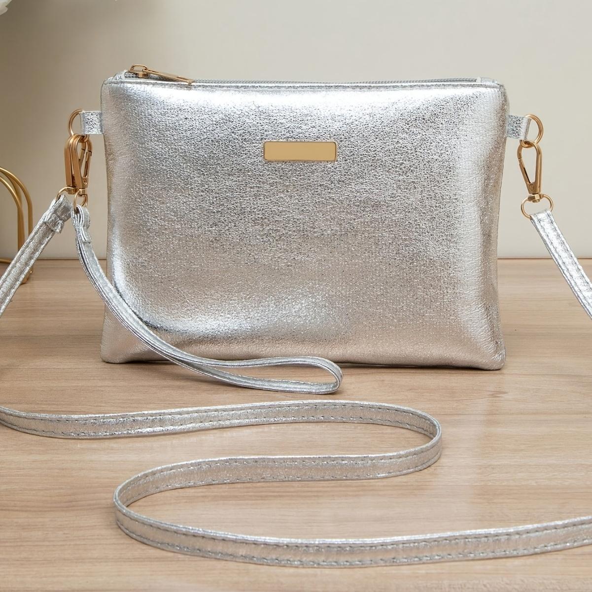 A Stylish And Minimalist Golden Sequined Crossbody Bag, Perfect As a High-End Solid Color Makeup Pouch срібний
A Stylish And Minimalist Golden Sequined Crossbody Bag, Perfect As a High-End Solid Color Makeup Pouch срібний