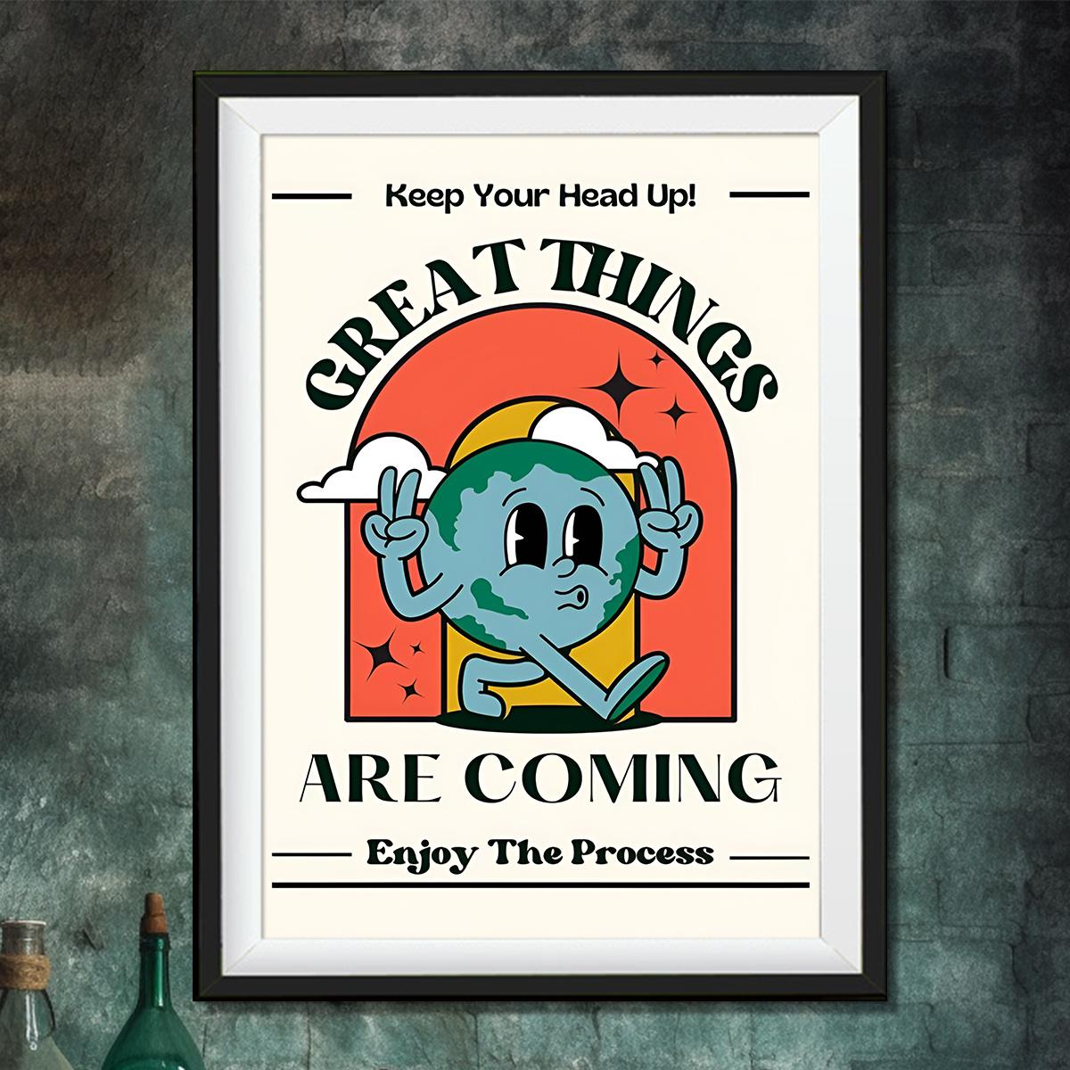 Classic Fabric Wall Art Poster Great Things Are Coming - Glitter-Embellished Unframed Canvas Print for Home & Office Decor 21X30CMNo Framed
Classic Fabric Wall Art Poster Great Things Are Coming - Glitter-Embellished Unframed Canvas Print for Home & Office Decor 21X30CMNo Framed