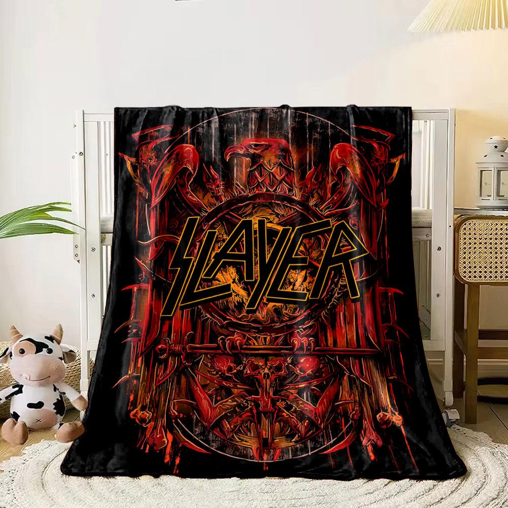 Dark, fiery eagle crest with skulls, weapons, and bold Slayer text. for all seasons blanket lunch break throw gift 80cm x 120cm
Dark, fiery eagle crest with skulls, weapons, and bold Slayer text. for all seasons blanket lunch break throw gift 80cm x 120cm