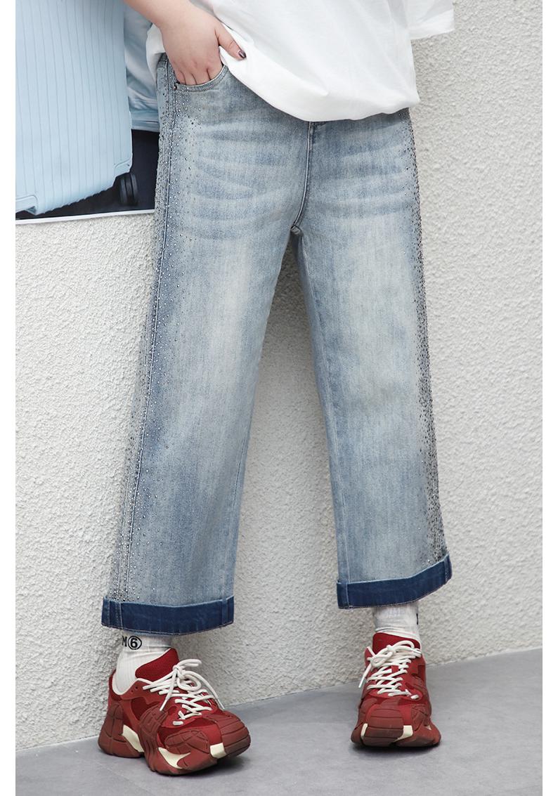 2026 Casual Rhinestone Denim Barrel-Leg Jeans for Plus-Size Women - Versatile and Comfortable Style 3XL (Recommended weight 120-140 Jin) синій
2026 Casual Rhinestone Denim Barrel-Leg Jeans for Plus-Size Women - Versatile and Comfortable Style 3XL (Recommended weight 120-140 Jin) синій