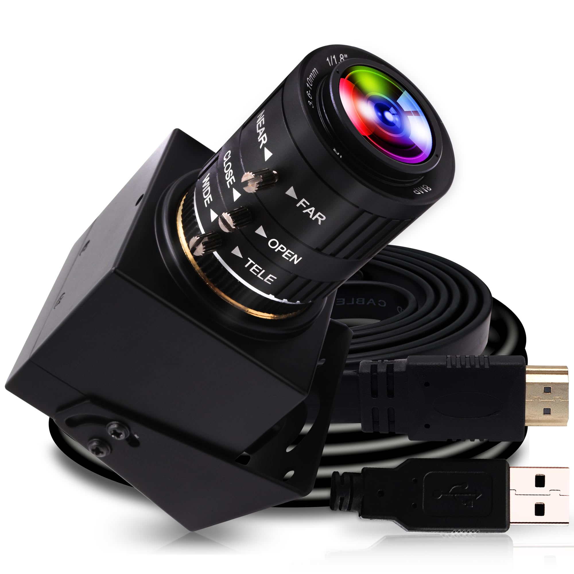ELP 4K USB HDMI USB Camera Manual Zoom Webcam Variable Focus PC Camera Mini Camera for Computer Telescope USB Security Camera 8mp IMX415 Industrial чорний
ELP 4K USB HDMI USB Camera Manual Zoom Webcam Variable Focus PC Camera Mini Camera for Computer Telescope USB Security Camera 8mp IMX415 Industrial чорний