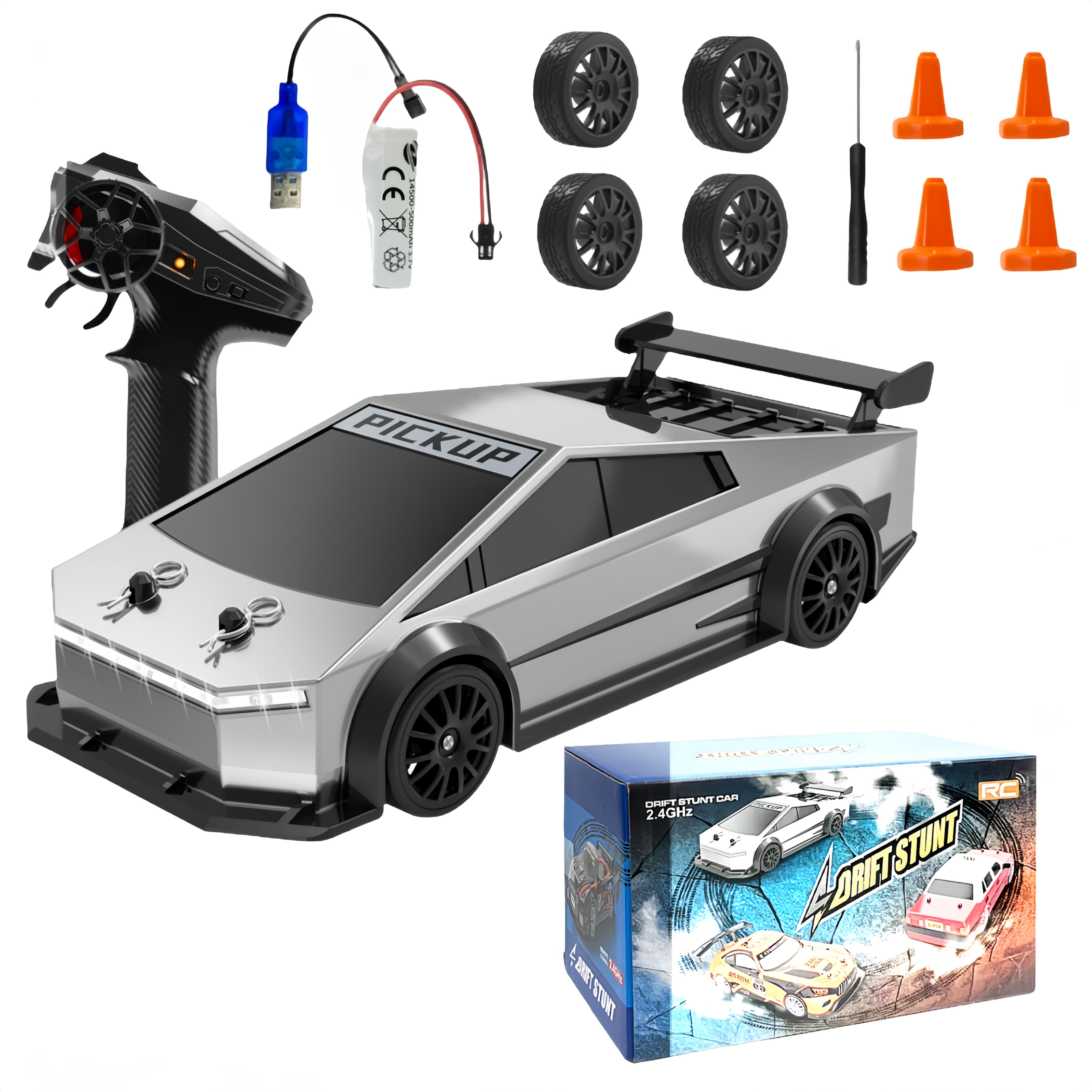 1/24 Scale 4WD RC Drift Car Remote Control Truck High-Speed Hobby Grade Racing Car Drift Tires LED Light Gift for Boys Kids
1/24 Scale 4WD RC Drift Car Remote Control Truck High-Speed Hobby Grade Racing Car Drift Tires LED Light Gift for Boys Kids