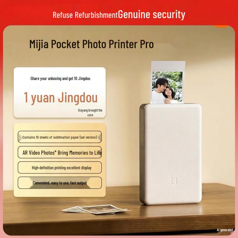 Xiaomi Mijia Pocket Photo Printer Pro CN plug (adapter included)
Xiaomi Mijia Pocket Photo Printer Pro CN plug (adapter included)