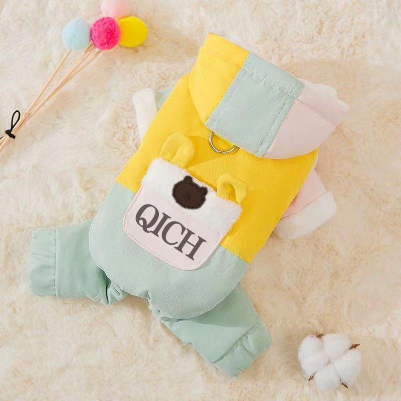 Bring a leash puppy dog winter four-legged cotton clothes Teddy Bigbear pet small puppy Pomeranian winter autumn and winter XS back length 20cm about 1kg
Bring a leash puppy dog winter four-legged cotton clothes Teddy Bigbear pet small puppy Pomeranian winter autumn and winter XS back length 20cm about 1kg