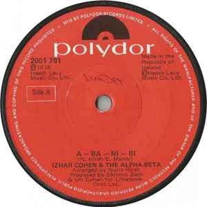 7inch Record IZHAR COHEN THE ALPHABETA ABaNiBi 2001781 Polydor 1978 Ireland SoulFunk Used
7inch Record IZHAR COHEN THE ALPHABETA ABaNiBi 2001781 Polydor 1978 Ireland SoulFunk Used