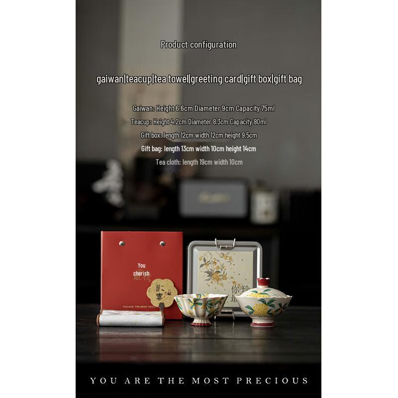 Qunrong Hand-painted Gaiwan Portable Travel Tea Set
Qunrong Hand-painted Gaiwan Portable Travel Tea Set