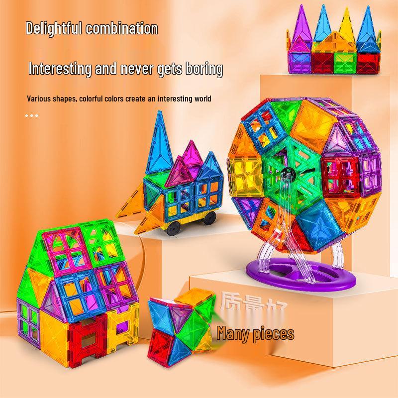 Stained Glass Magnetic Tile Building Blocks - Educational Toy for Developing Spatial Thinking
Stained Glass Magnetic Tile Building Blocks - Educational Toy for Developing Spatial Thinking