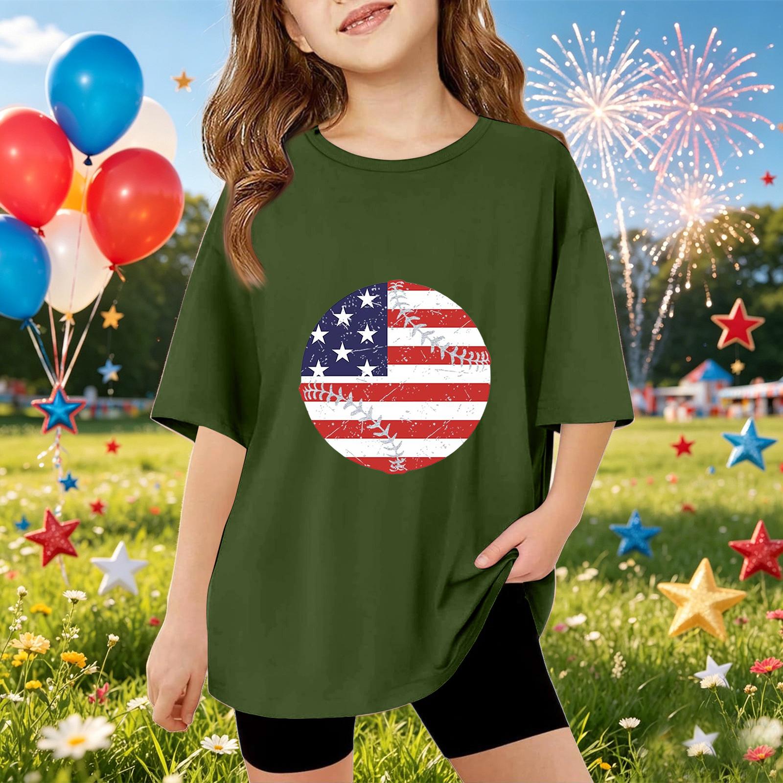 Kids Short Sleeve T Shirt Independence Day Print Top Boys Girls Casual Summer Tee Soft Comfortable Fit 120
Kids Short Sleeve T Shirt Independence Day Print Top Boys Girls Casual Summer Tee Soft Comfortable Fit 120