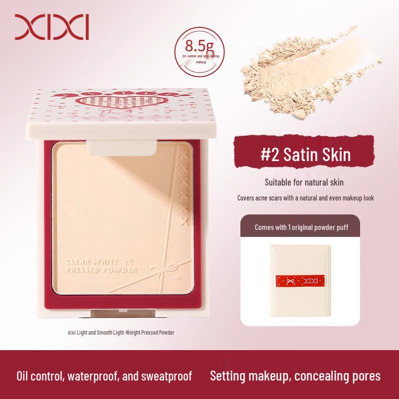 Xixi Sheer Smooth Light Powder Foundation: Fine Texture, Natural Coverage, Skin-Smoothing Matte Finish, Portable for Touch-Ups.
Xixi Sheer Smooth Light Powder Foundation: Fine Texture, Natural Coverage, Skin-Smoothing Matte Finish, Portable for Touch-Ups.