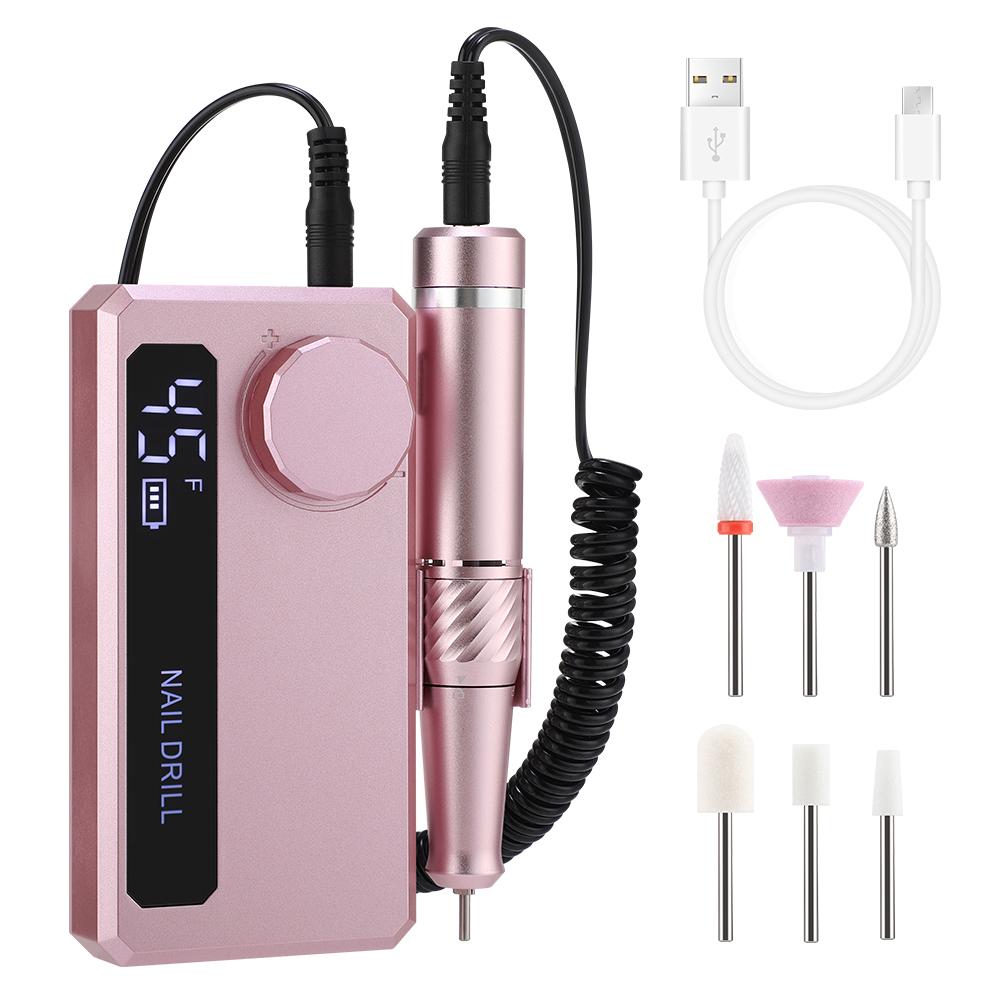 Electric Nail Drill Machine 45000RPM Cordless Portable Nail file for Acrylic Nails Polishing Home Salon Manicure Pedicure Care
Electric Nail Drill Machine 45000RPM Cordless Portable Nail file for Acrylic Nails Polishing Home Salon Manicure Pedicure Care