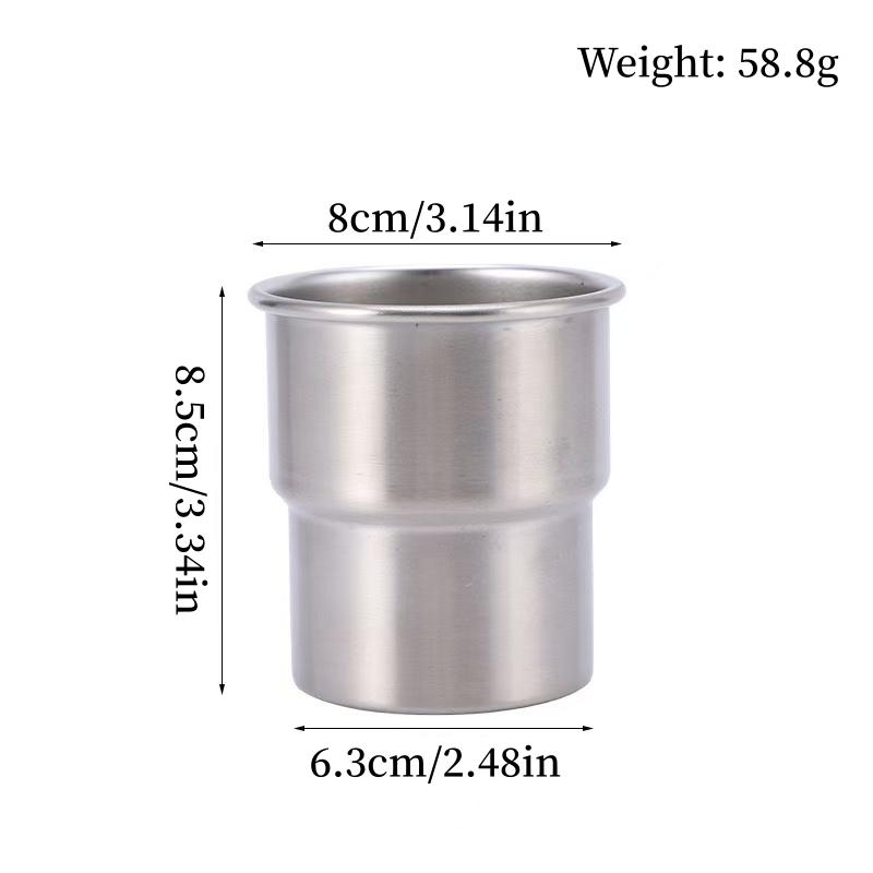 304 Stainless Steel Shot Glass Portable Single-Wall Rolled-Edge Coffee & Cold Drink Cup Outdoor Vodka Mug Polishing Spirits Cup
304 Stainless Steel Shot Glass Portable Single-Wall Rolled-Edge Coffee & Cold Drink Cup Outdoor Vodka Mug Polishing Spirits Cup