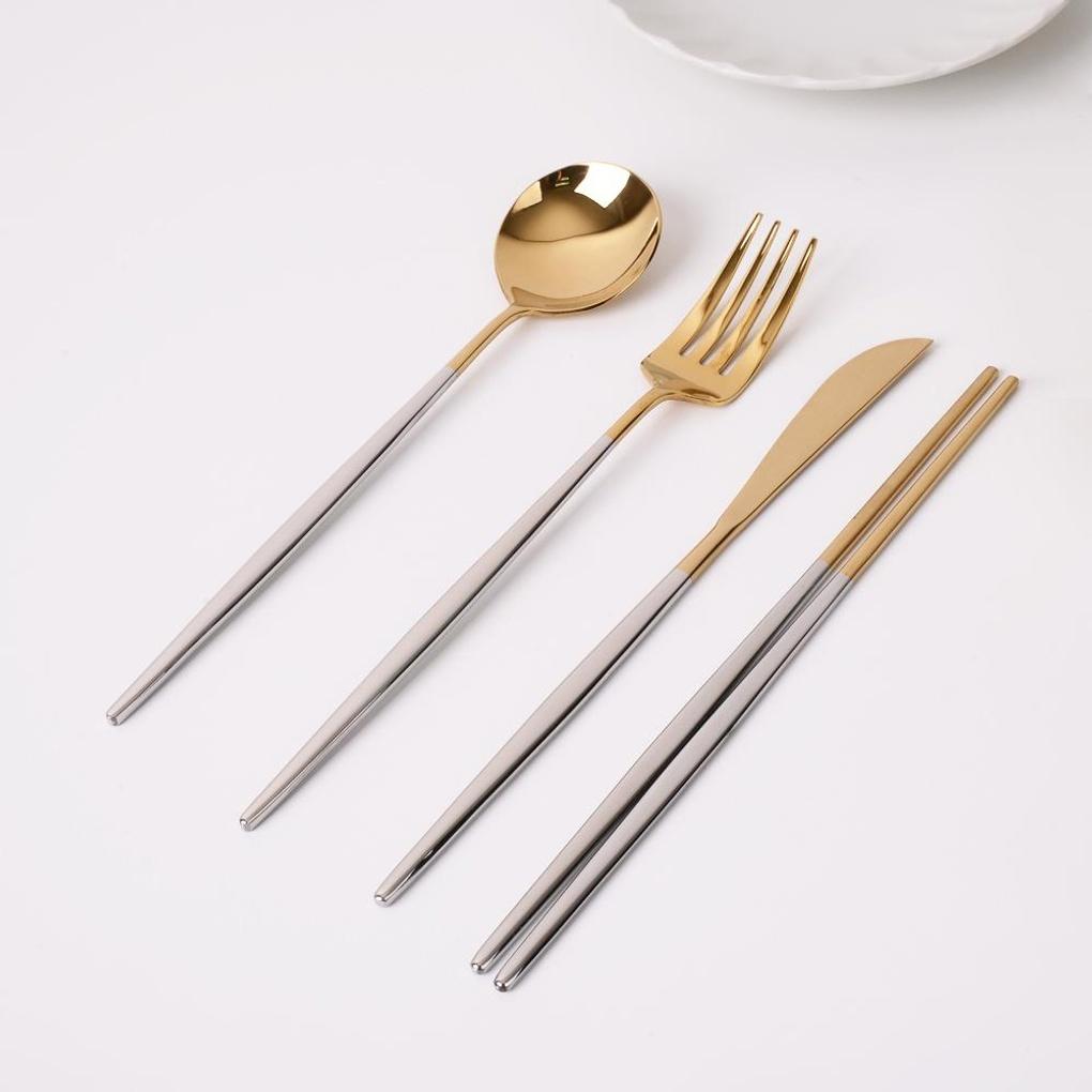 Avella Premium Glossy and Matte Cutlery Two-Tone 4-Piece Set
Avella Premium Glossy and Matte Cutlery Two-Tone 4-Piece Set
