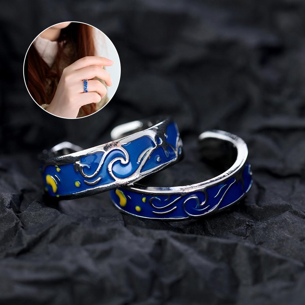 Модные украшения, романтические свадьбы, синие серебряные пластины, кольца для пар, Ван Гог, звездное небо, регулируемый
Модные украшения, романтические свадьбы, синие серебряные пластины, кольца для пар, Ван Гог, звездное небо, регулируемый