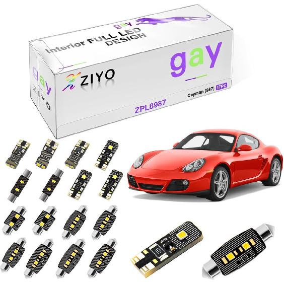 ZIYO LED Interior Light Kit for Porsche Cayman 987 2005-2012 Dome Light Bulbs Replacement Package, 6000K Xenon White LED Lights Upgrade Error Free Cayman 987 2005-2012
ZIYO LED Interior Light Kit for Porsche Cayman 987 2005-2012 Dome Light Bulbs Replacement Package, 6000K Xenon White LED Lights Upgrade Error Free Cayman 987 2005-2012