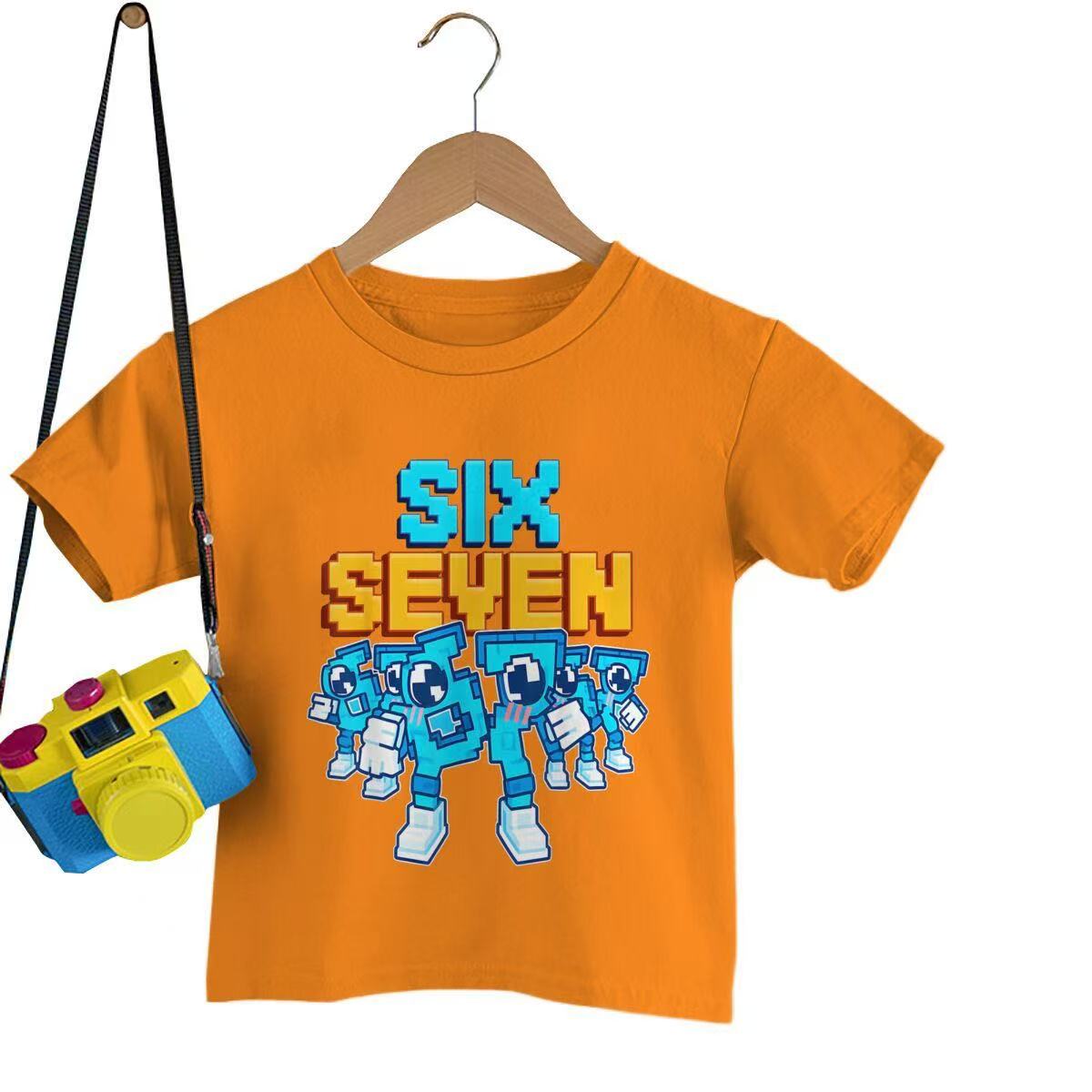 Summer Teen Cotton T-shirt Six Seven Letter Print Top Kids Clothes Fashion T-shirt Baby Boys Girls Cute Short Sleeve Kid Wear 100
Summer Teen Cotton T-shirt Six Seven Letter Print Top Kids Clothes Fashion T-shirt Baby Boys Girls Cute Short Sleeve Kid Wear 100