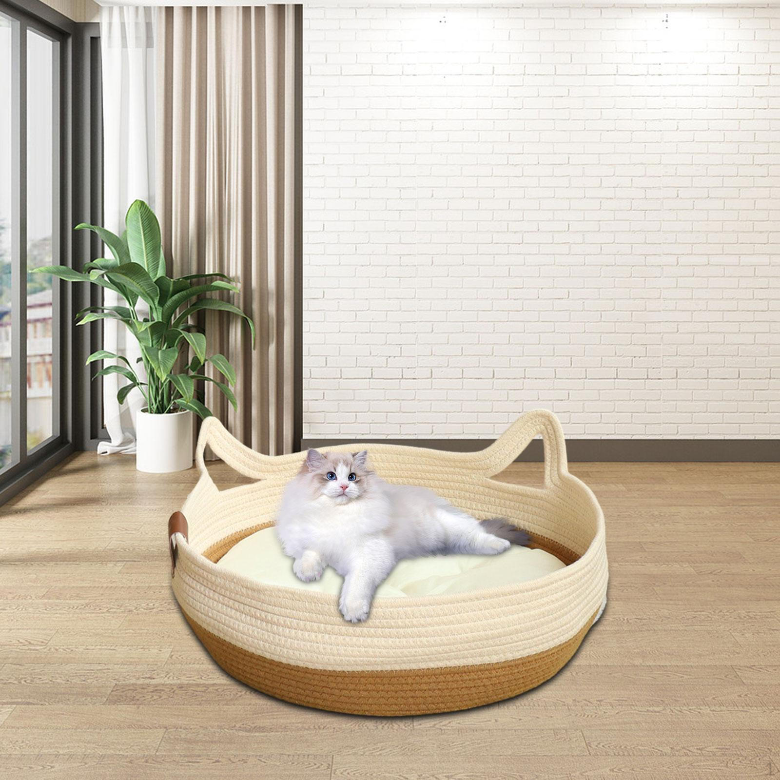 Кошачья кровать, плетение корзин, товары для животных, дышащее спальное гнездо для маленькой собаки M
Кошачья кровать, плетение корзин, товары для животных, дышащее спальное гнездо для маленькой собаки M