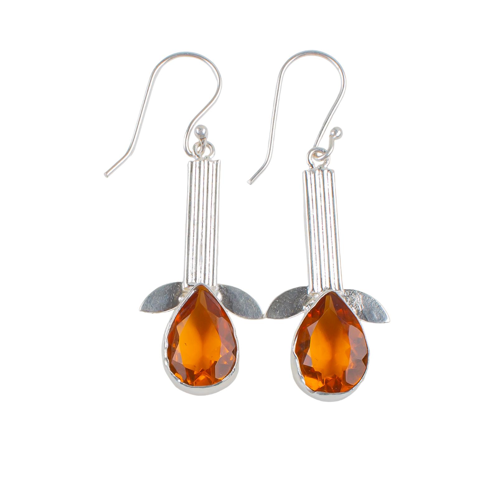 925 Sterling Silver Citrine Gemstone Stylish Jewelry Earrings For Wedding EE-36-1
925 Sterling Silver Citrine Gemstone Stylish Jewelry Earrings For Wedding EE-36-1