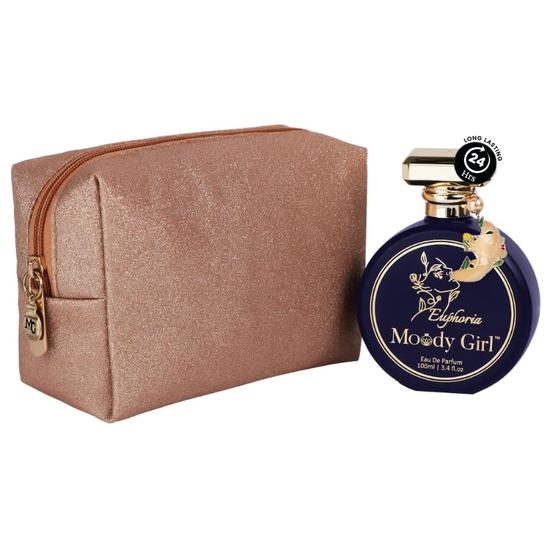Moody Girl Luxury Perfume for Women I Euphoria Perfume, 100 ml with Chic Glitter Pouch Combo
Moody Girl Luxury Perfume for Women I Euphoria Perfume, 100 ml with Chic Glitter Pouch Combo