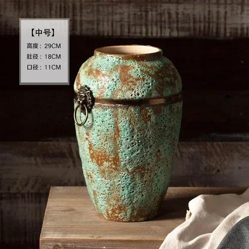 Vintage Handmade Ceramic Vase Table Top Dry Flower Arrangement Coarse Pottery Jar Decorative Decorations for Home Flower Pots
Vintage Handmade Ceramic Vase Table Top Dry Flower Arrangement Coarse Pottery Jar Decorative Decorations for Home Flower Pots
