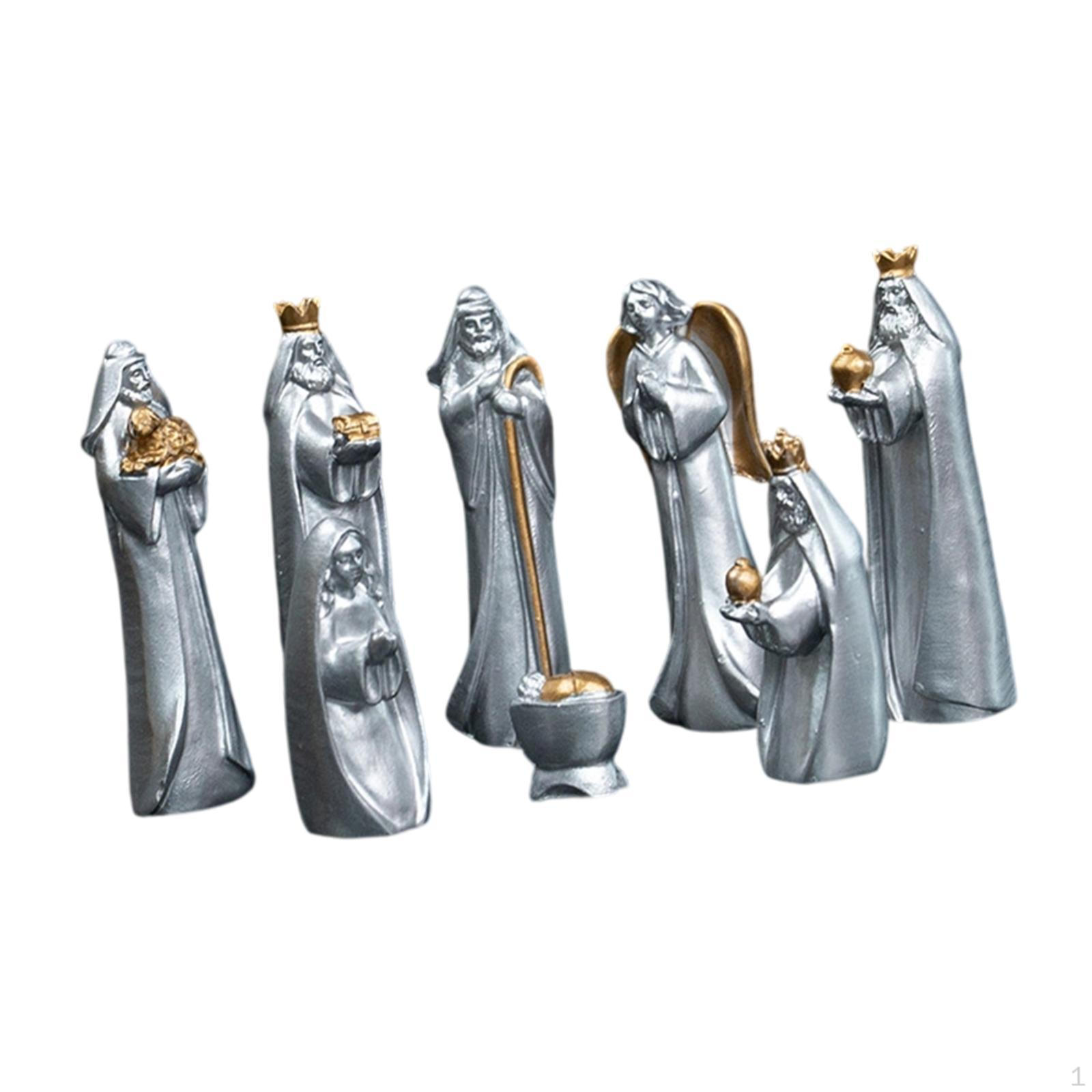 Рождественский вертеп фигурка, центральный элемент, украшение, коллекционные подарки, ремесло, религиозный, Silver
Рождественский вертеп фигурка, центральный элемент, украшение, коллекционные подарки, ремесло, религиозный, Silver