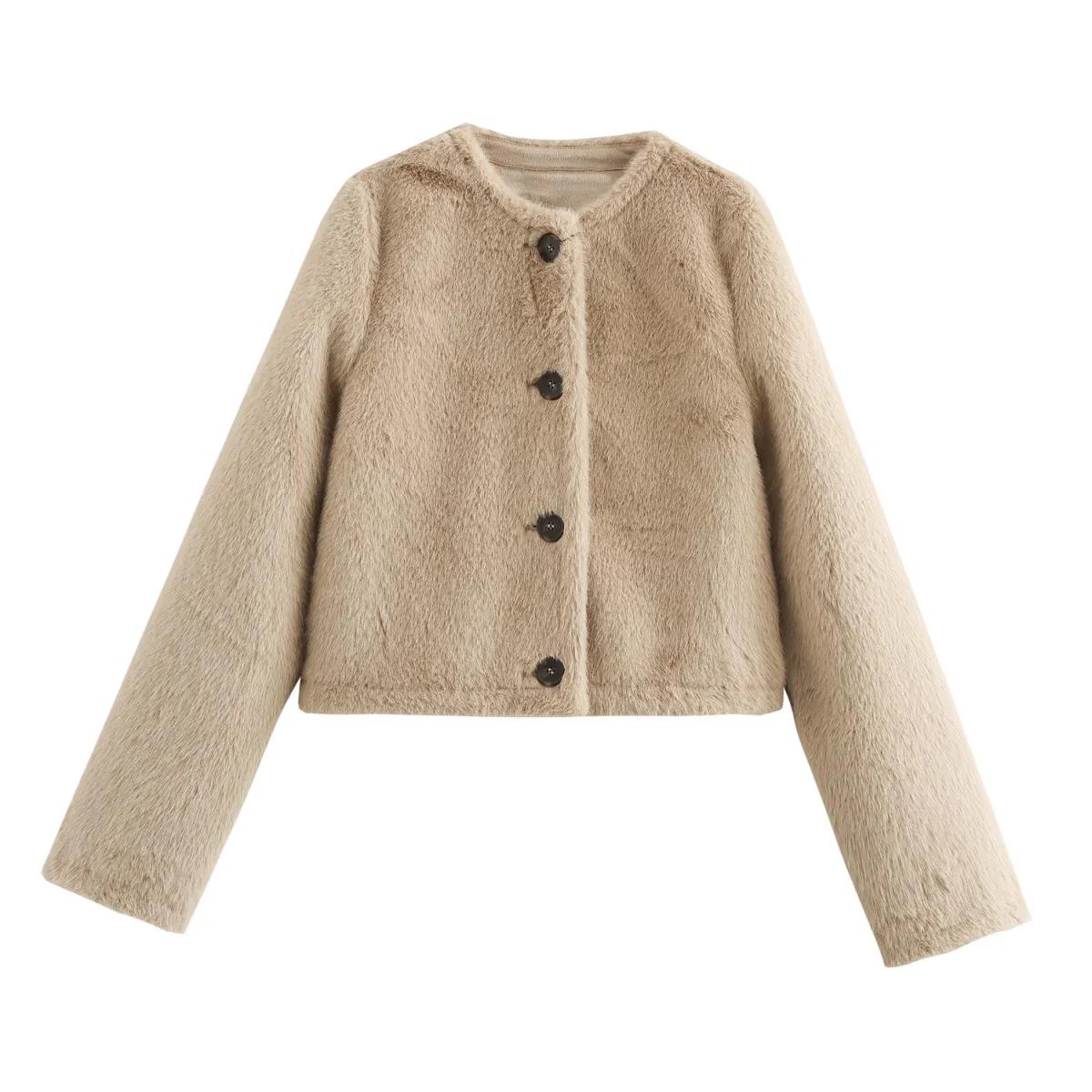 Autumn Women s Faux Fur Effect Short Jacket - European & American Chic Design Small хаки
Autumn Women s Faux Fur Effect Short Jacket - European & American Chic Design Small хаки