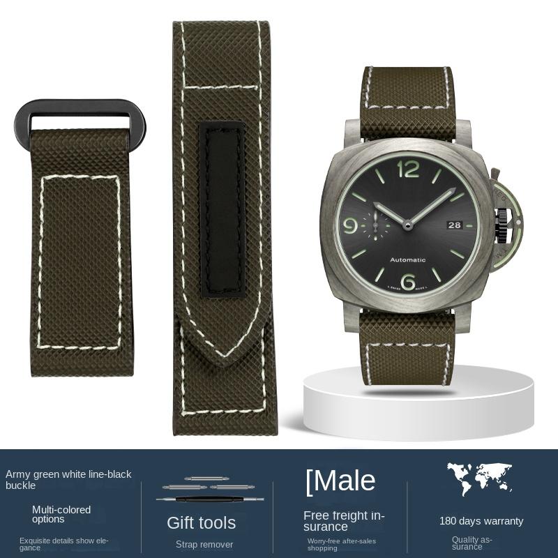 Нейлоновий полотняний ремінець для годинника Panerai PAM01118/01661/441 Липкий вуглецевий волокно Наручний ремінець Великий розмір Аксесуари для браслета 24 мм 26 мм 26mm
Нейлоновий полотняний ремінець для годинника Panerai PAM01118/01661/441 Липкий вуглецевий волокно Наручний ремінець Великий розмір Аксесуари для браслета 24 мм 26 мм 26mm