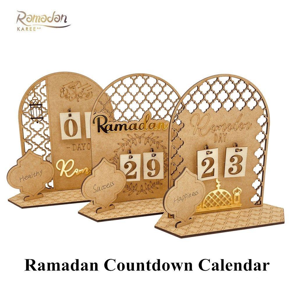 Adha Party Decor Ramadan Countdown Calendar Wooden Ornament Ramadan Kareem Eid Mubarak Decorations
Adha Party Decor Ramadan Countdown Calendar Wooden Ornament Ramadan Kareem Eid Mubarak Decorations