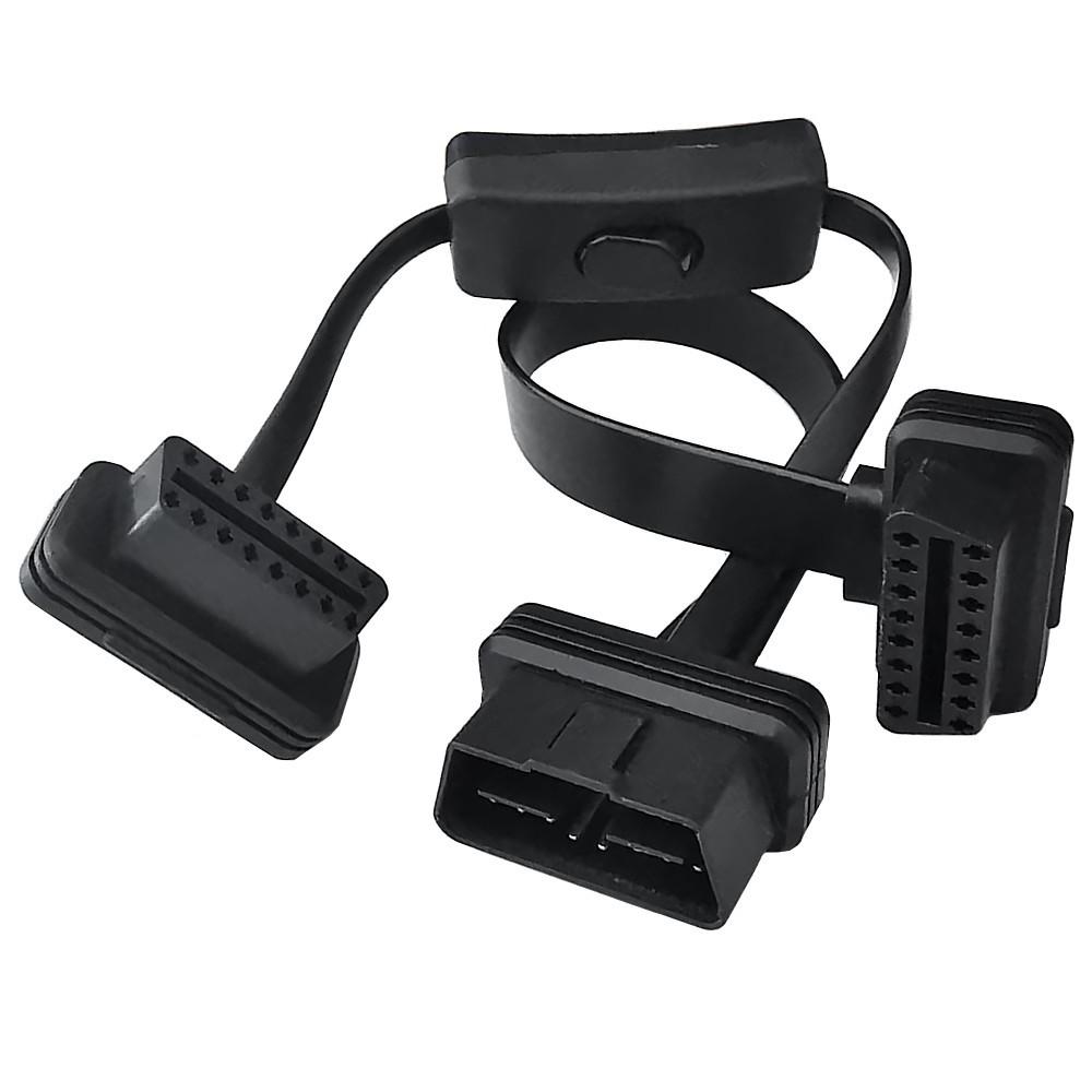 JUNSUNMAY 45cm OBD II 16 Pin Male to Dual Female Cord Adapter Extension Cable with 1 Power Switch Type A
JUNSUNMAY 45cm OBD II 16 Pin Male to Dual Female Cord Adapter Extension Cable with 1 Power Switch Type A