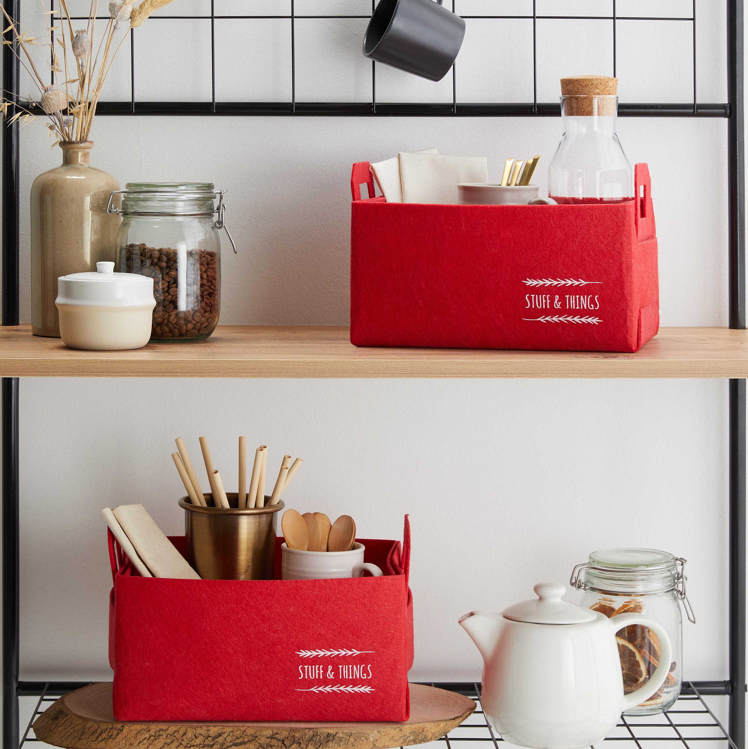 Ocean Home Textile Felt Storage Basket - Органайзер для войлочных ящиков с ручками, дровами, деревом, игрушками | Набор из 2 шт., Красный
Ocean Home Textile Felt Storage Basket - Органайзер для войлочных ящиков с ручками, дровами, деревом, игрушками | Набор из 2 шт., Красный