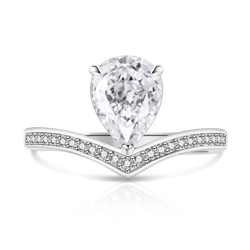 925 Sterling Silver Light Luxury Ice Flower Cut Water Drop Pear-shaped Bright High Carbon Diamond V-shaped Crown Ring белый
925 Sterling Silver Light Luxury Ice Flower Cut Water Drop Pear-shaped Bright High Carbon Diamond V-shaped Crown Ring белый