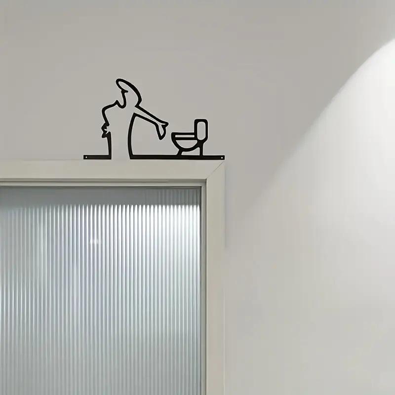 Toilet Cartoon Stickers, Toilet Door Corner Decoration, Self-adhesive Toilet Signs, Black Frame Home Bathroom Decoration
Toilet Cartoon Stickers, Toilet Door Corner Decoration, Self-adhesive Toilet Signs, Black Frame Home Bathroom Decoration