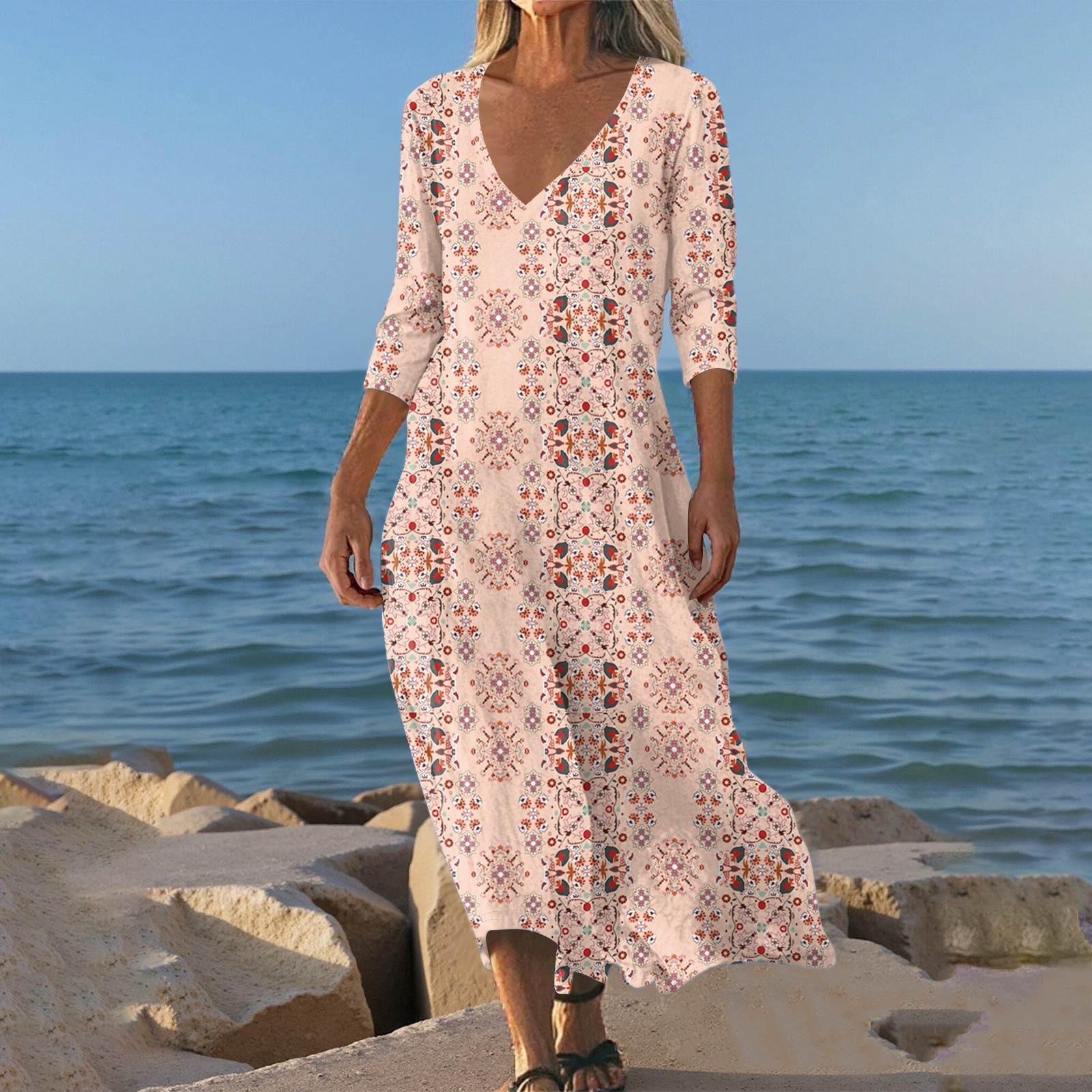 Платья для женщин Винтажный принт Туника с завышенной талией Миди платье Летнее Повседневное платье с рукавом 3/4 M
Платья для женщин Винтажный принт Туника с завышенной талией Миди платье Летнее Повседневное платье с рукавом 3/4 M