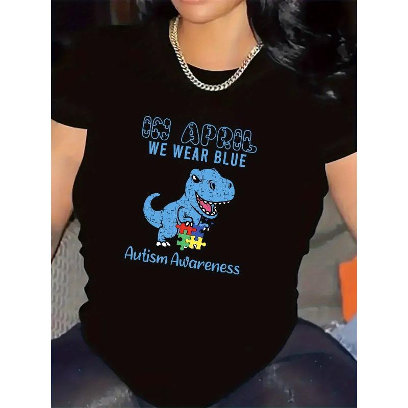Short Sleeve T-Shirt For Autism Awareness | Durable And Comfortable, Ideal For Casual Wear At Home Or Outdoors, Features Blue Dinosaur Design S чёрный
Short Sleeve T-Shirt For Autism Awareness | Durable And Comfortable, Ideal For Casual Wear At Home Or Outdoors, Features Blue Dinosaur Design S чёрный