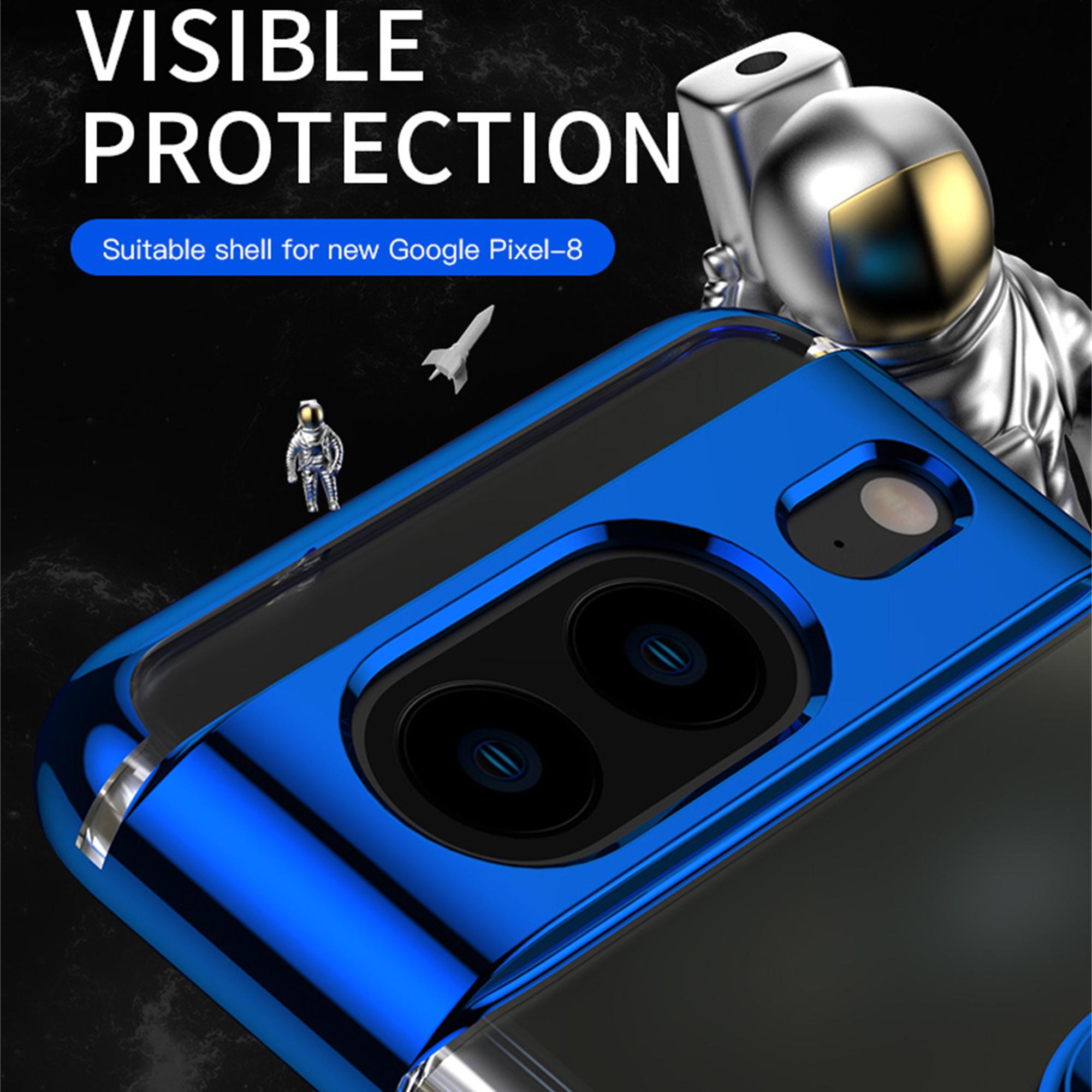 For Google Pixel 8 Electroplating TPU Phone Case Ring Kickstand Anti-drop Cover Silver
For Google Pixel 8 Electroplating TPU Phone Case Ring Kickstand Anti-drop Cover Silver