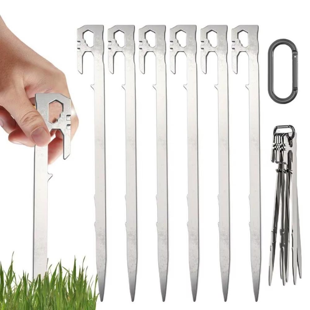 6Pcs Heavy Duty Camping Tent Stakes Stainless Steel Garden Ground Nail Outdoor Travel 6Pcs
6Pcs Heavy Duty Camping Tent Stakes Stainless Steel Garden Ground Nail Outdoor Travel 6Pcs