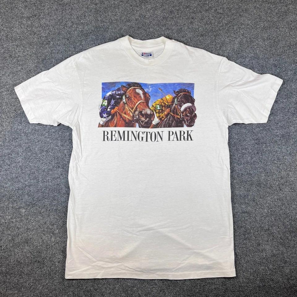 Vintage Remington Park T Shirt Mens XL White Horse Racing Jockey Casino USA 90s XL
Vintage Remington Park T Shirt Mens XL White Horse Racing Jockey Casino USA 90s XL