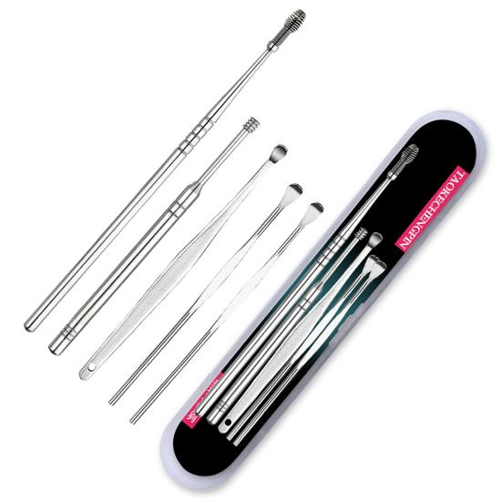 5Pcs Ear Pick Rustless Lightweight Portable Ear Curette Ear Care срібний
5Pcs Ear Pick Rustless Lightweight Portable Ear Curette Ear Care срібний