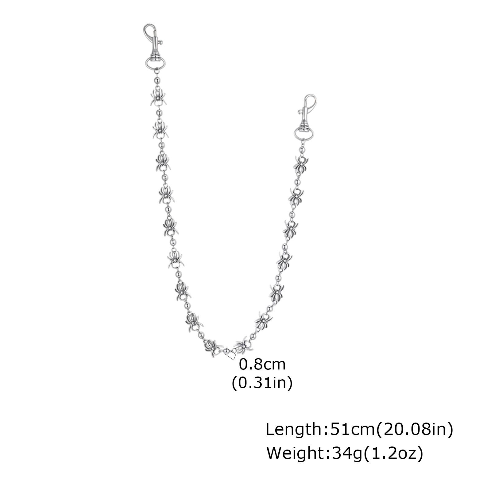 Vnox Hip Hop Five-Pointed Star Pants Chain Keychain, Men New Trendy Punk Style Metal Spider Bead Pants Chain Decoration Jewelry
Vnox Hip Hop Five-Pointed Star Pants Chain Keychain, Men New Trendy Punk Style Metal Spider Bead Pants Chain Decoration Jewelry