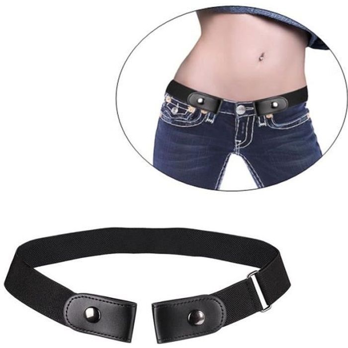 Ceinture sans boucle invisible extensible - Femme - Noir - Taille plus - Élastique - Décontractée
Ceinture sans boucle invisible extensible - Femme - Noir - Taille plus - Élastique - Décontractée