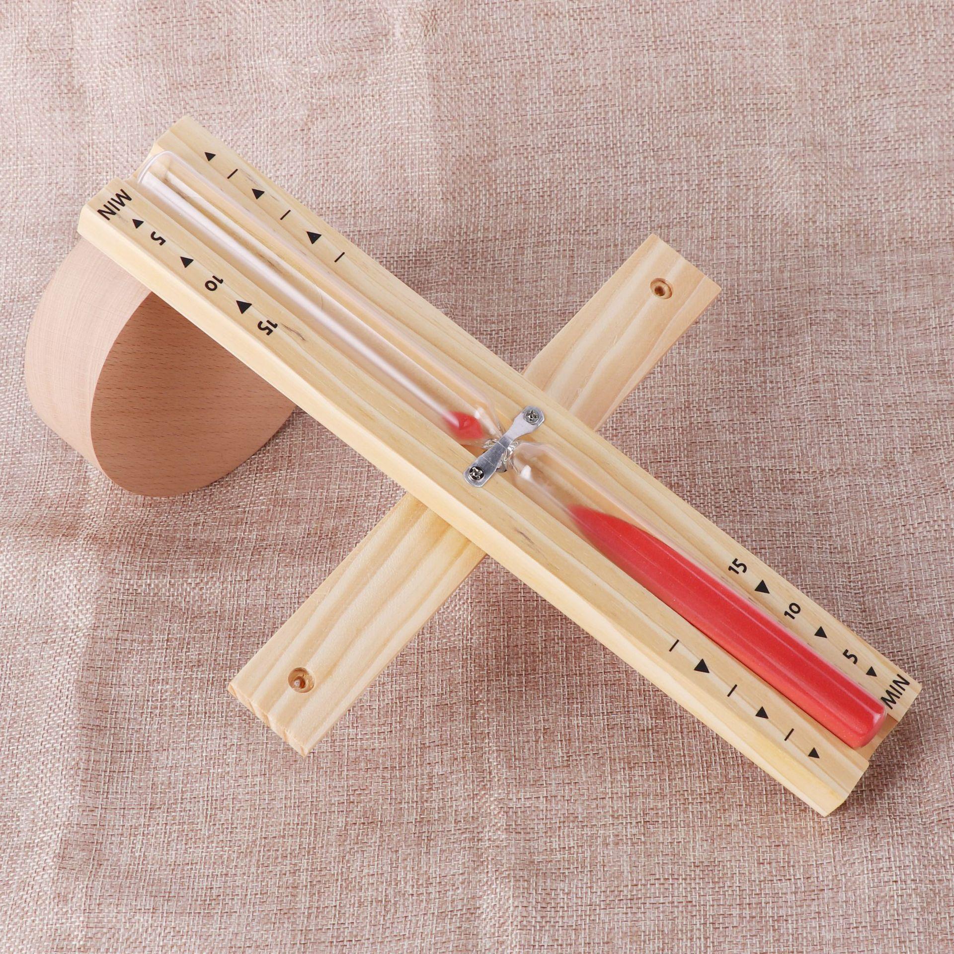 15-Minute Wooden Rotating Hourglass Timer Wall-Mounted Explosion-Proof Glass Ornament for Bathroom Sauna
15-Minute Wooden Rotating Hourglass Timer Wall-Mounted Explosion-Proof Glass Ornament for Bathroom Sauna