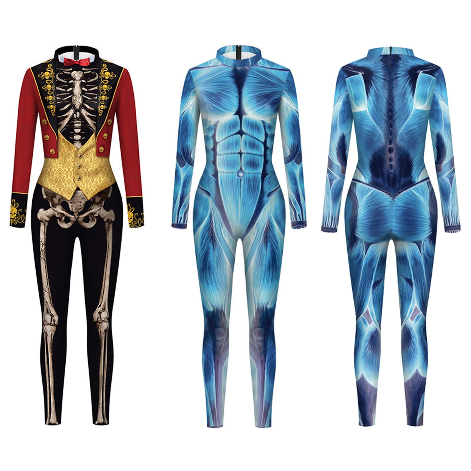 Чоловічий костюм на Хелловін, суцільний комір-стійка, довгі рукави, 3D-комбінезон із принтом скелета, боді S червоний
Чоловічий костюм на Хелловін, суцільний комір-стійка, довгі рукави, 3D-комбінезон із принтом скелета, боді S червоний