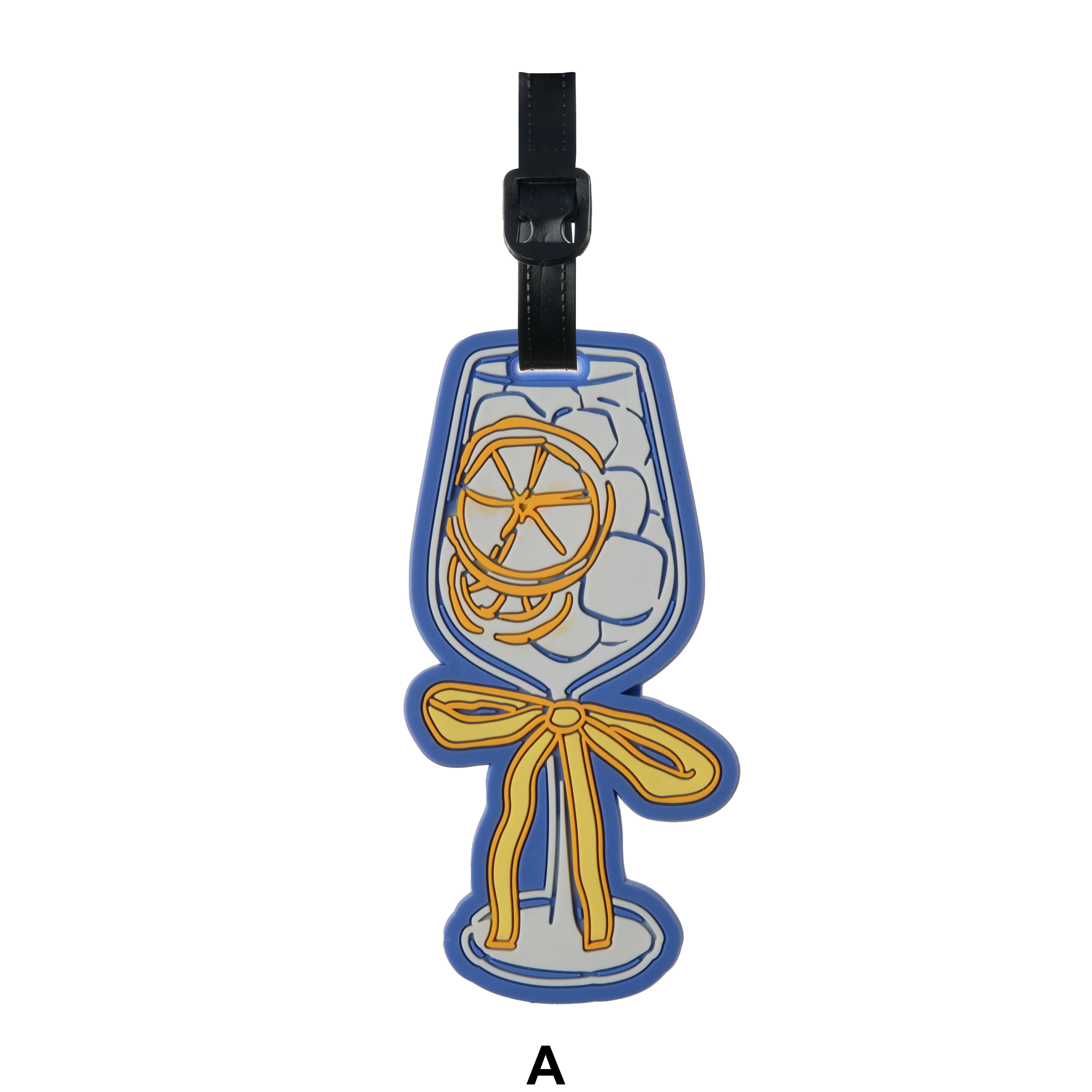 Cocktail Cup Shaped Luggage Tag, Ribbon Bow PVC Soft Rubber Material, Suitable for Different Styles of Luggage
Cocktail Cup Shaped Luggage Tag, Ribbon Bow PVC Soft Rubber Material, Suitable for Different Styles of Luggage