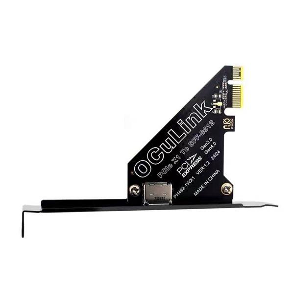 1x Black PCIe 4.0 X1 to Oculink S Adapter, PCB Material Other
1x Black PCIe 4.0 X1 to Oculink S Adapter, PCB Material Other