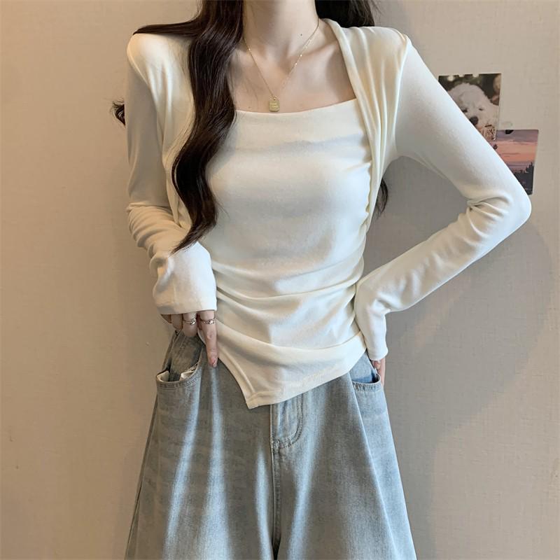 Футболка большого размера для женщин, осенняя, с плиссировкой на талии, облегающая, нестандартная Medium
Футболка большого размера для женщин, осенняя, с плиссировкой на талии, облегающая, нестандартная Medium