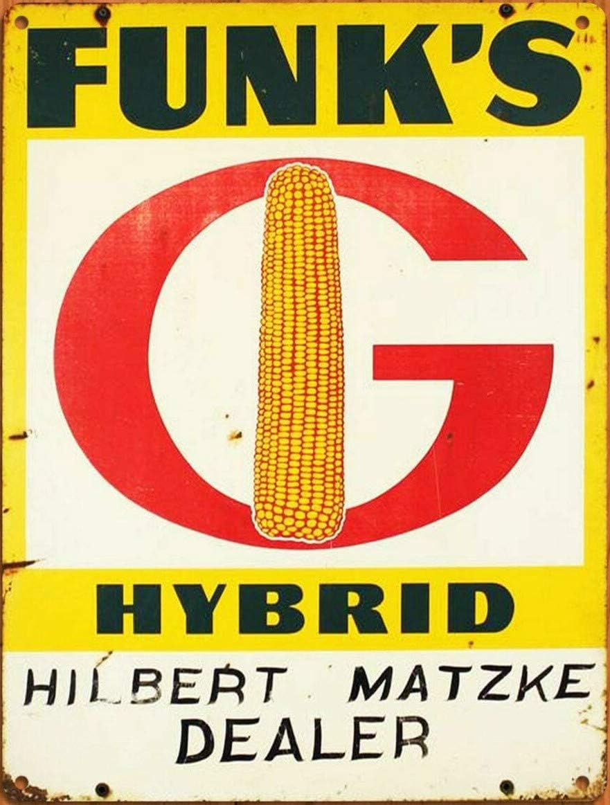 Tin Sign Funks G Corn Hybrid Feed Seed Farm Barn Metal Sign Wall Plaque Bar Restaurant Home Decoration Retro Vintage Mural Si 20x30cm(7.8x11.8inch)
Tin Sign Funks G Corn Hybrid Feed Seed Farm Barn Metal Sign Wall Plaque Bar Restaurant Home Decoration Retro Vintage Mural Si 20x30cm(7.8x11.8inch)