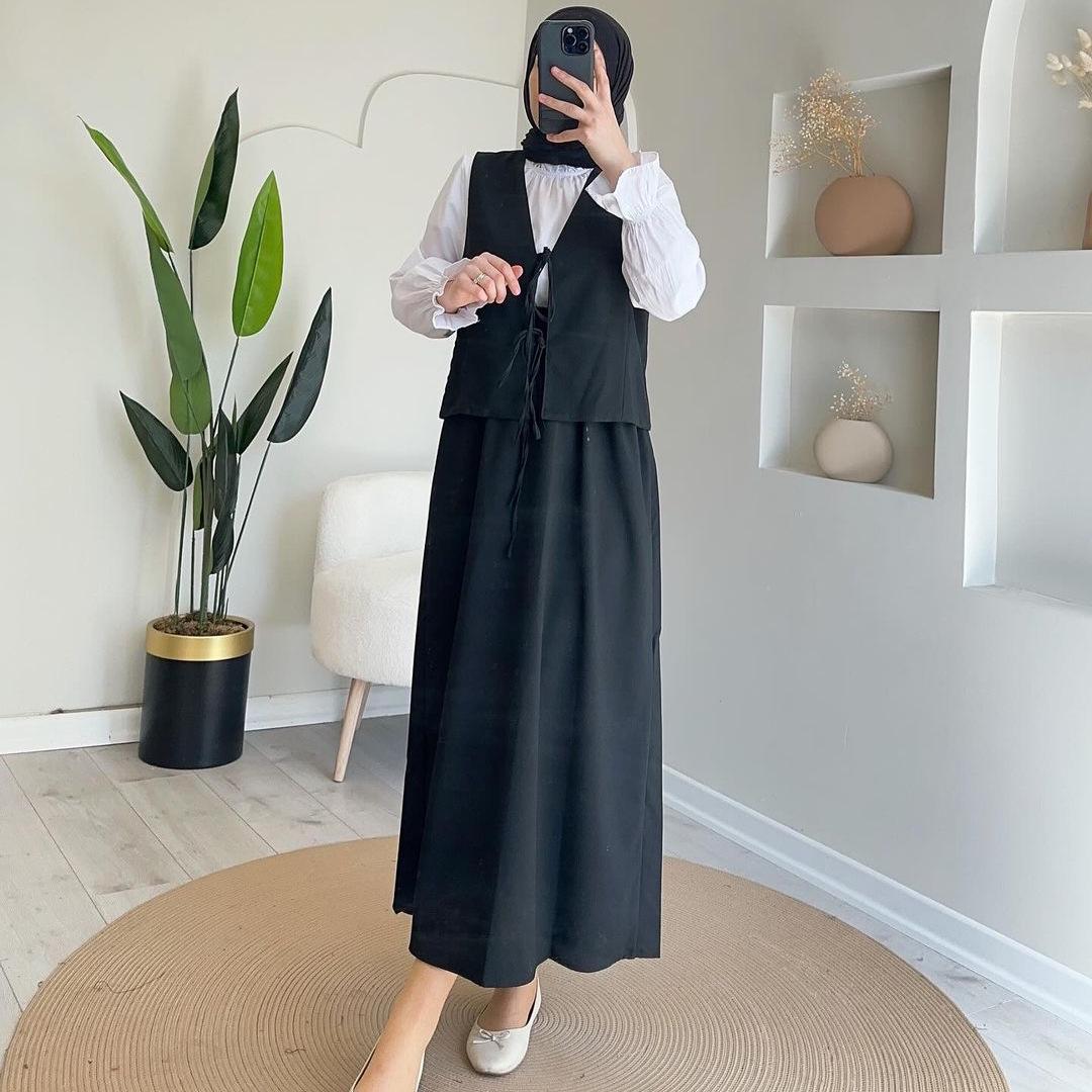 Летний женский однотонный жилет и юбка, повседневный комплект из двух предметов XXXL чёрный
Летний женский однотонный жилет и юбка, повседневный комплект из двух предметов XXXL чёрный