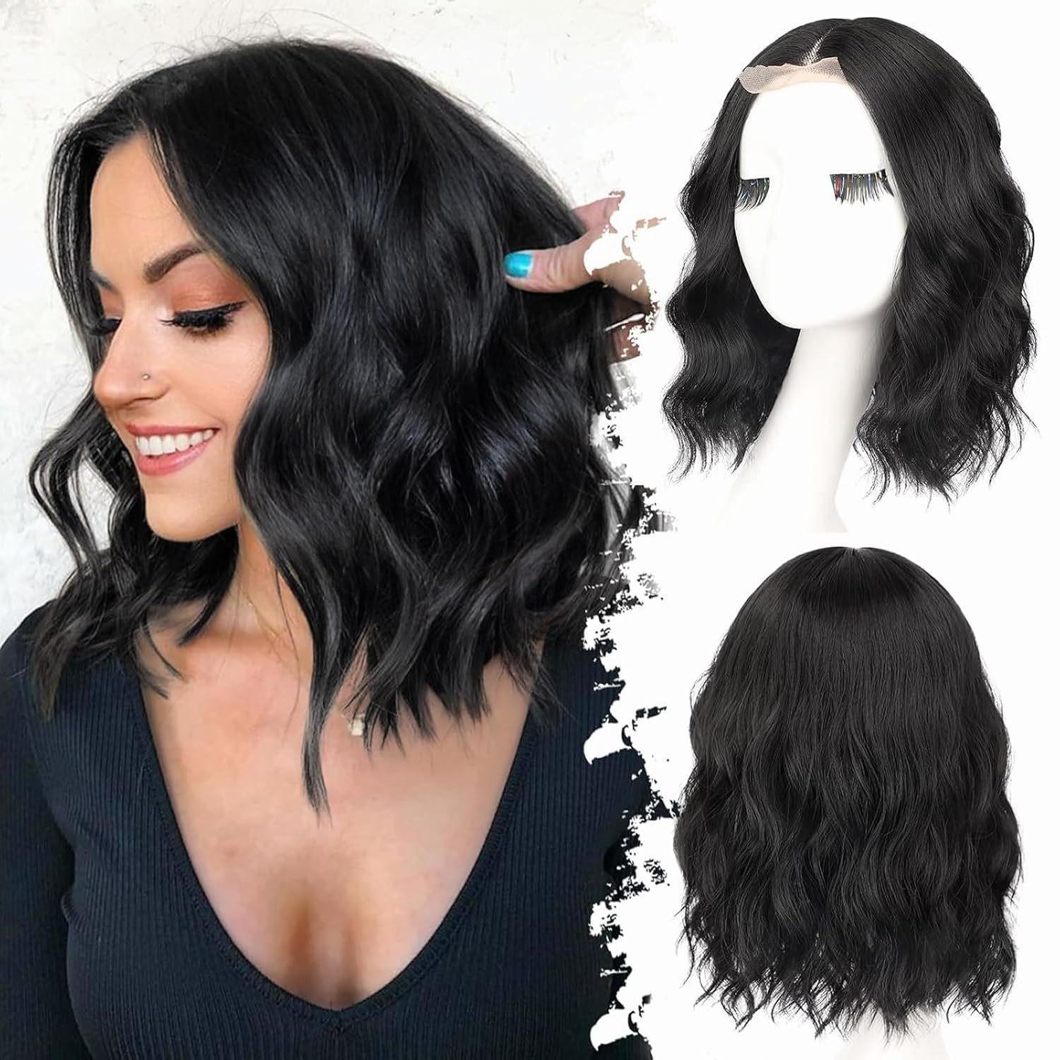 Women s Short Water Wave Curly Wig, T-part Lace Heat Resistant Synthetic Hair Multi-Color with Breathable Cap for Daily & Party Wear 22inch
Women s Short Water Wave Curly Wig, T-part Lace Heat Resistant Synthetic Hair Multi-Color with Breathable Cap for Daily & Party Wear 22inch
