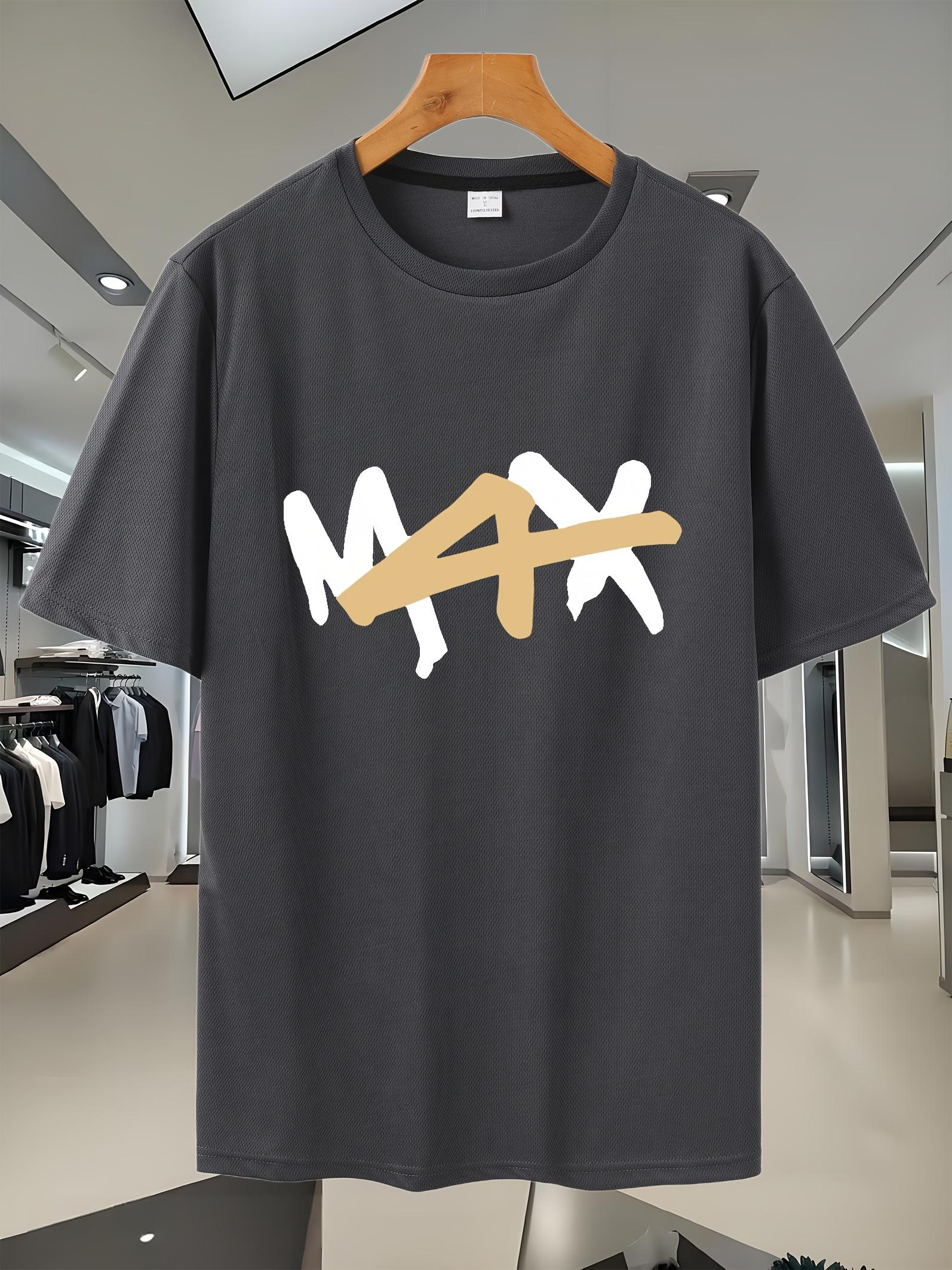 Stylish Summer Graphic T-shirt - Casual Short Sleeve Crew Neck Tee with Bold MAX Print S
Stylish Summer Graphic T-shirt - Casual Short Sleeve Crew Neck Tee with Bold MAX Print S